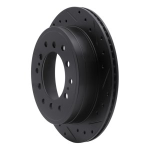 Lexus GX460 Brake Rotor (1) - Rear Right - R1 Concepts - Drilled & Slotted - Black - `10-`24 Lexus GX460 Brake Rotor (1) - Rear Right - R1 Concepts - Drilled & Slotted - Black - `10-`24